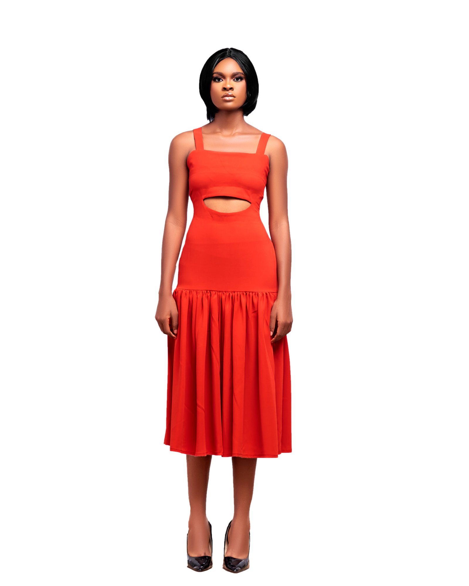 Scarlet Cutout Midi Dress