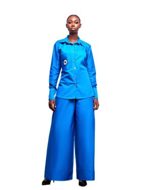 Electric Blue Wide-Leg Set